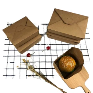 Customizable Thick Kraft Paper Disposable Fried Chicken and Salad Takeaway Box