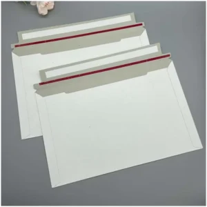 Customizable White Rigid Mailer Envelope Self Seal Cardboard Mailer Eco Friendly