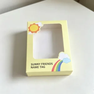 Customizable Yellow Window Paper Gift Box