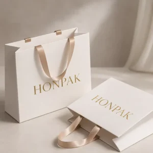 Customization White Paper Bags Durable Recyclable Packaging Gift Bags for Gift and Retail Packaging