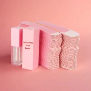 Customize Beauty Cosmetic Makeup Make up Maquillaje Paper Boxes for Lip Gloss Aesthetic Packaging for Cosmetic
