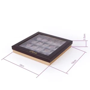 Customize Luxury Chocolate Boxes Packaging Sweetmeats Box with PVC Transparent Window