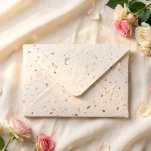 Customized 11x16cm Retro Embossed Cotton Paper Envelope Handmade Wedding Business Invitation Letterpress Envelope