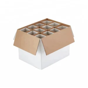 Customized 12-Bottle Paper Glass Packaging Shipping Wine Carton Box