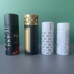 Customized Biodegradable Deodorant Containers Craft Paper Tube Perfume Essential Oil Bottle Packaging Paper Tube