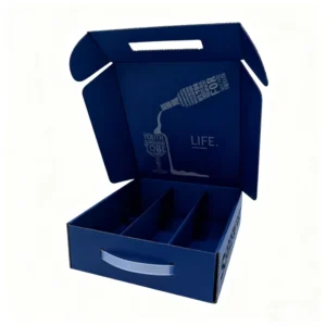 Customized Biodegradable Foldable Paper Beverage Box For Beer And Wine