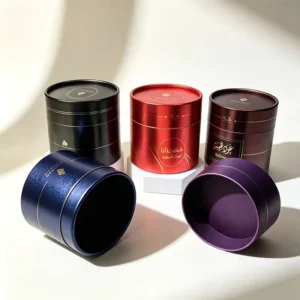 Customized Biodegradable Perfume Gift Packaging Paper Tube with Printed Logo for Essential Oils Round Cardboard