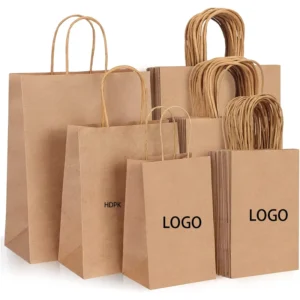 Customized Brown Recyclable Kraft Paper Bag Can Customize Your Own LOGO Clothing Sneakers Outer Packaging Paper Bag