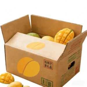 Customized Corrugated Paper Shipping Box for Fruit and Vegetables, Recyclable, Heavy-Duty, Embossed