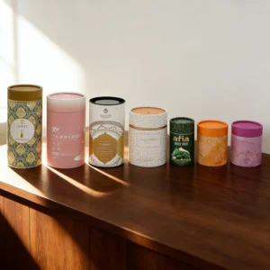 Customized Cylinder Gift Paper Box Tube Canister Portable Matte Finish Wine Bottle Whisky Storage Recyclable Premium Supplies