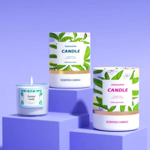Customized Cylindrical Boxes Printing logo Leaf Pattern Kraft Paper Canister Paper Tube Can Scented Candle
