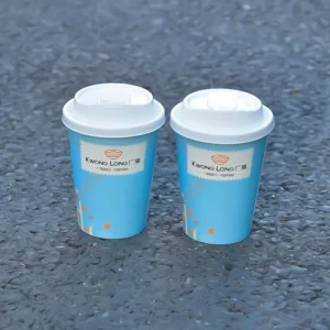 Customized Design Disposable Printed Double-Wall Ripple Paper Cups with Lids for Chinese Tea and Coffee 8 oz 12 oz 16 oz