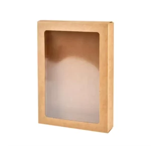 Customized Disposable Kraft Paper Salad Box with Transparent Window