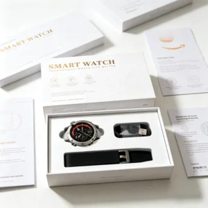 Customized Eco-Friendly Portable Smart Watch Charger and Watch Strap Instruction Manual Set Packaging Paper Box