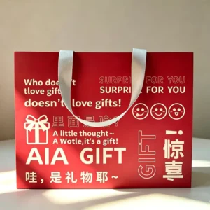 Customized Eco-Friendly Sturdy White Card Tote Paper Bag for Christmas Gifts with Printed Logo