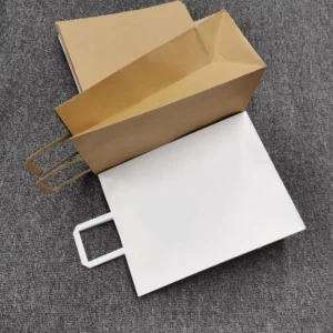 Customized Fashion Shopping Bag Brown Kraft Paper Bag with Printable Logo for Takeaway Food