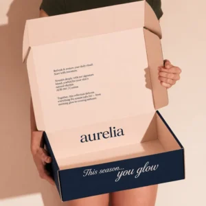 Customized Gift Packaging Paper Boxes with White Logo Double-Sided Jewelry Shipping Mailer Boxes