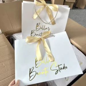 Customized Gift Paper Shopping Bags with Logo for Clothing Small Business