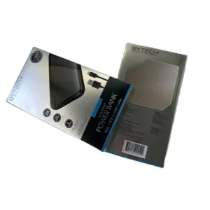 Customized Glossy Silver Electronics Packaging Box with Clear PVC Window