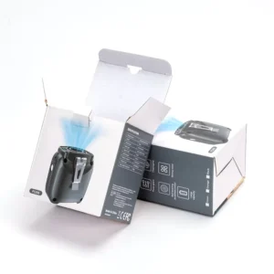 Customized Handheld Fan Packaging Box with Corrugated Board, Sponge, Printed Pattern, and Foldable Design