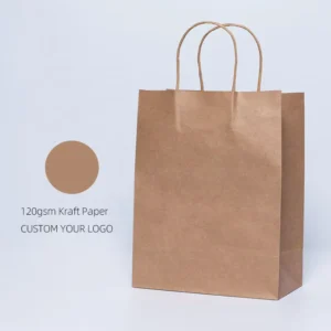 Customized Kraft Paper Bag for Business Takeout and Shopping