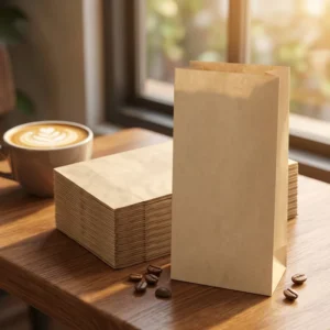 Customized Kraft Paper Fast Food Takeaway Packaging Bag with Your Own logo