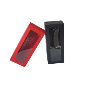 Customized Kraft Paper Macaron Gift Box with Multi-Color Printing, Embossing and Transparent Window