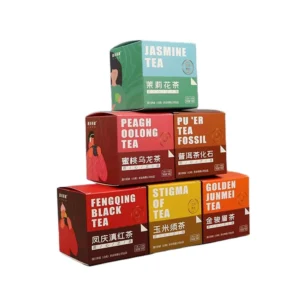 Customized Kraft Paper Tea Packaging Box with Soft-Touch Finish and Embossing