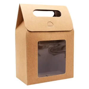Customized Kraft Paper Window Food Box, Environmentally Friendly, Printing Customization