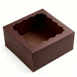 Customized Kraft Paperboard Window Boxes Christmas Gift Cookie Candy Box Food Packaging Cake Use Paper Box for Pastries