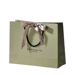 Customized Large Laminated Paper Shopping Bag with Cotton Handle, Matte Embossed Finish