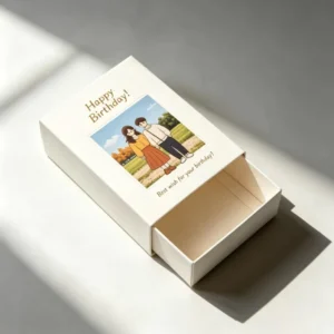 Customized Logo Biodegradable Orange Drawer Paper Box for Pineapple Bread