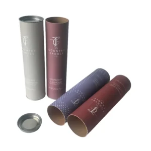 Customized Logo Packaging Paper Tube Round Paper Tube Aromatherapy Box with Metal Lid