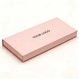 Customized Logo Pink Cosmetic Packaging Magnetic Gift Box with Hot Stamping, Candle Storage Paper Box