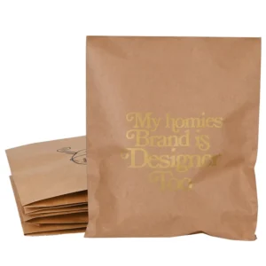 Customized Logo Recycled Printed Kraft Paper Mailer Bag for Hoodies