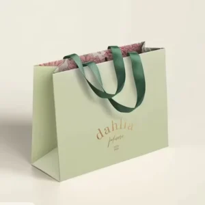 Customized Matte Embossed Large Laminated Paper Bag with Cotton Handle for Shopping and Gifts