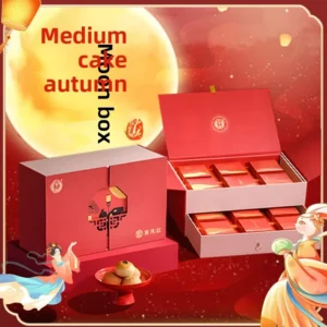 Customized Mid-Autumn Festival Mooncake Gift Box with Book/Drawer Design and Bronzing Printing