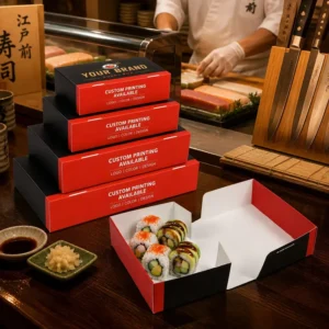 Customized Printed Food-Grade Paper Sushi Takeaway Box