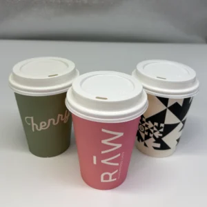 Customized Printed Paper Coffee Cup with Lid