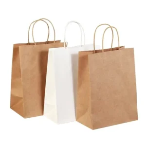 Customized Printed Recyclable Kraft Paper Bags for Cosmetics, Clothing, Gifts, and Takeaway