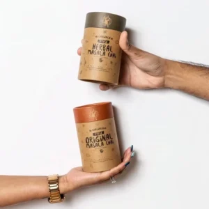 Customized Printing Recycled Craft Cylinder Paper Cardboard Premium Tea Coffee Powder Canister Gift Kraft Tube Box Packaging
