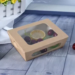 Customized Rectangular Kraft Paper Window Display Packaging Box