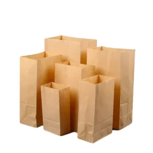 Customized Recyclable Food-Grade Kraft Paper Bags Heat-Seal 6-Color Flexo Printed for Sushi Pizza Snacks 20000 PCS MOQ