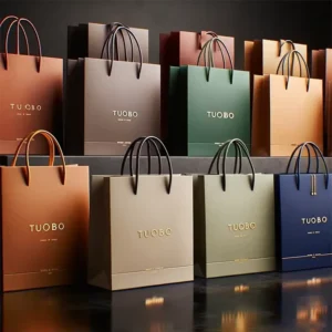 Customized Recyclable Gift Shopping Paper Bags With Printed Logo