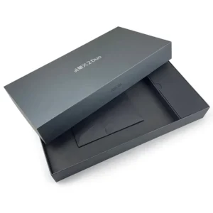 Customized Recyclable Paper Electronics Packaging Box Matt Lamination Embossing Heaven and Earth Gift Box for Laptop Small Items