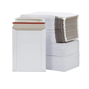 Customized Recyclable Silk Screen Printed Rigid Kraft Paper Courier Shipping Mailers & Envelopes with Custom Logo