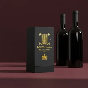 Customized Recyclable Wine Lid and Base Box with Gold Logo Cardboard Paper and Sponge