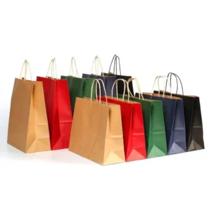 Customized Restaurant Take Out Kraft Paper Bags Milk Tea Takeaway Packaging Portable Paper Bag Packaging Portable Paper Bag