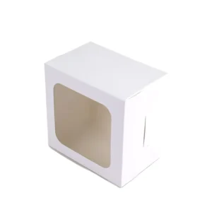 Customized Reusable Square Art Paper Window Box with Magnetic Closure