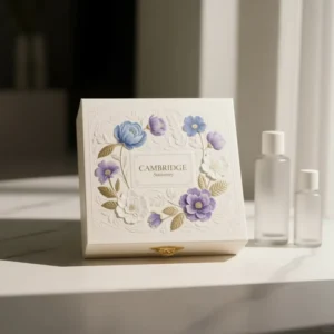 Customized Rigid Grayboard Gift Box for Skincare and Cosmetics with Hot Stamping, Embossing, Debossing, and Matt Lamination